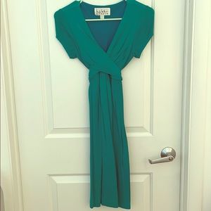 Nicole Miller aqua green dress